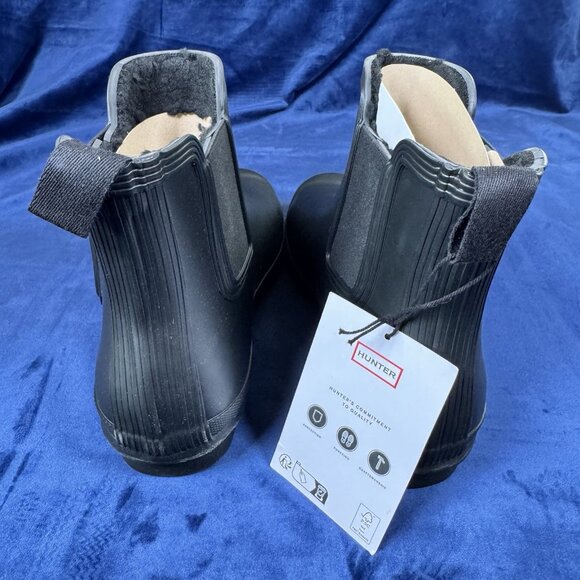 Hunter Ladies' Size 10, Original Insulated Chelsea Rain Boot, Black, New 0745 - Picture 4 of 5